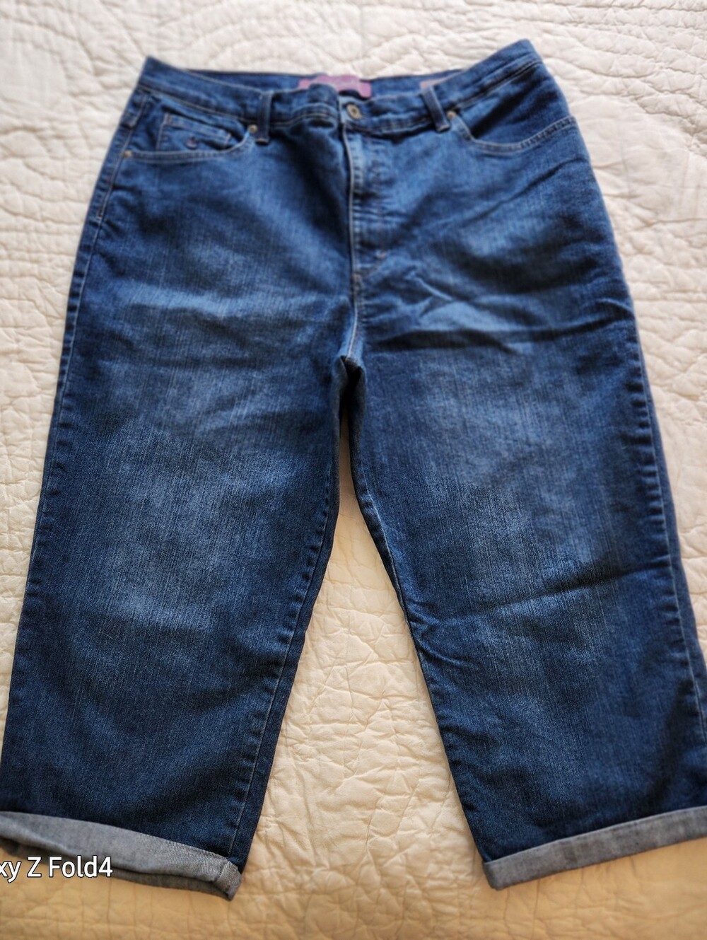 Classic Dark Wash Denim Capris